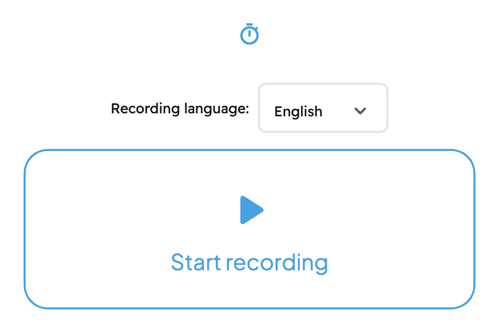 Start Recording Button