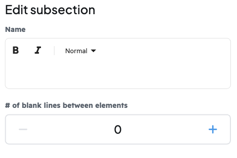 Subsection Editor